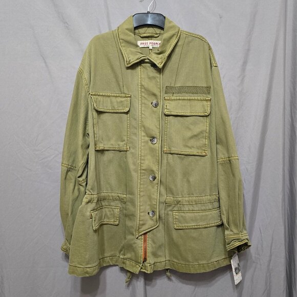 Free People Seize The Day Military Jacket, Army, M - Picture 7 of 13